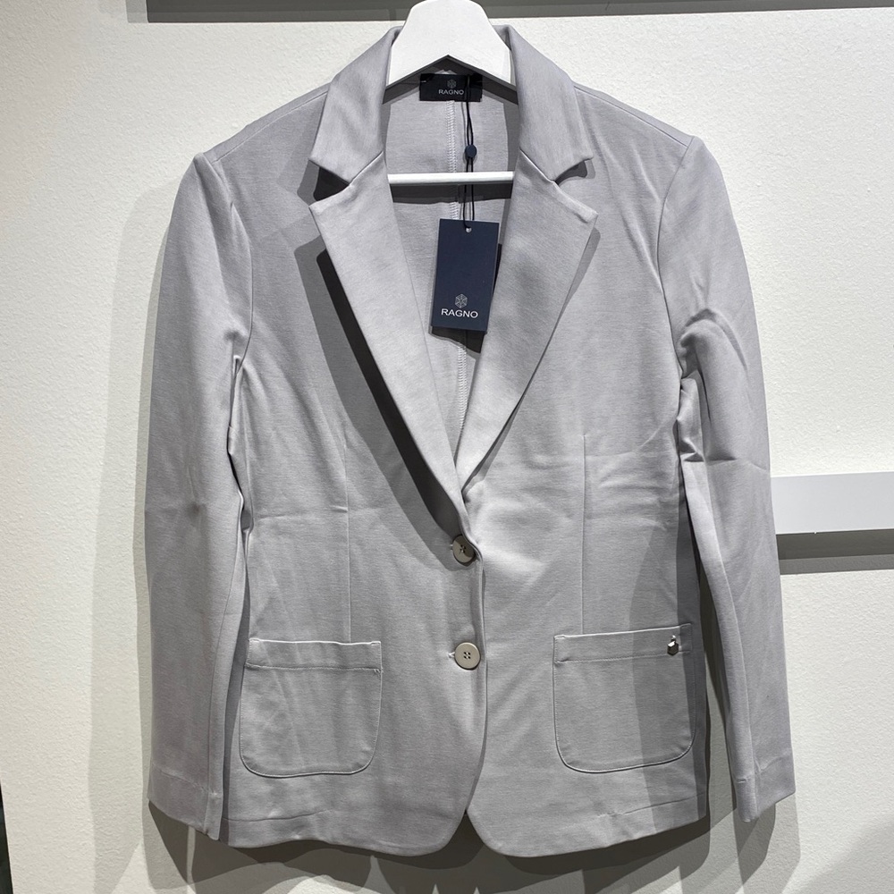 Gray Jersey Knit Blazer
